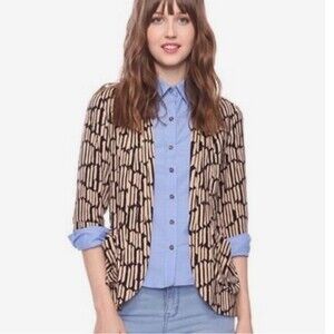 Hollister I Love H81 geometric print blazer with pockets size small